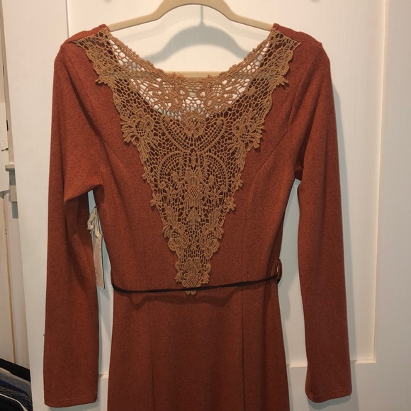 NWT Altar’d State Orange Long Dress - Picture 5 of 7